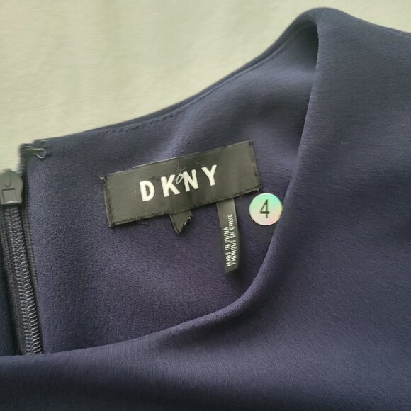 NWOT Navy Blue DKNY Structured Dress - Picture 5 of 8